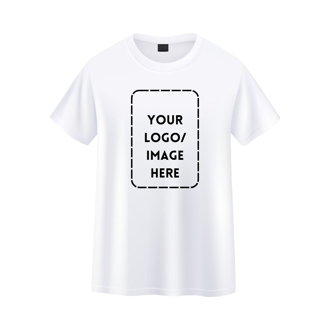 Custom Logo Shirt -White Sublimation Center Print