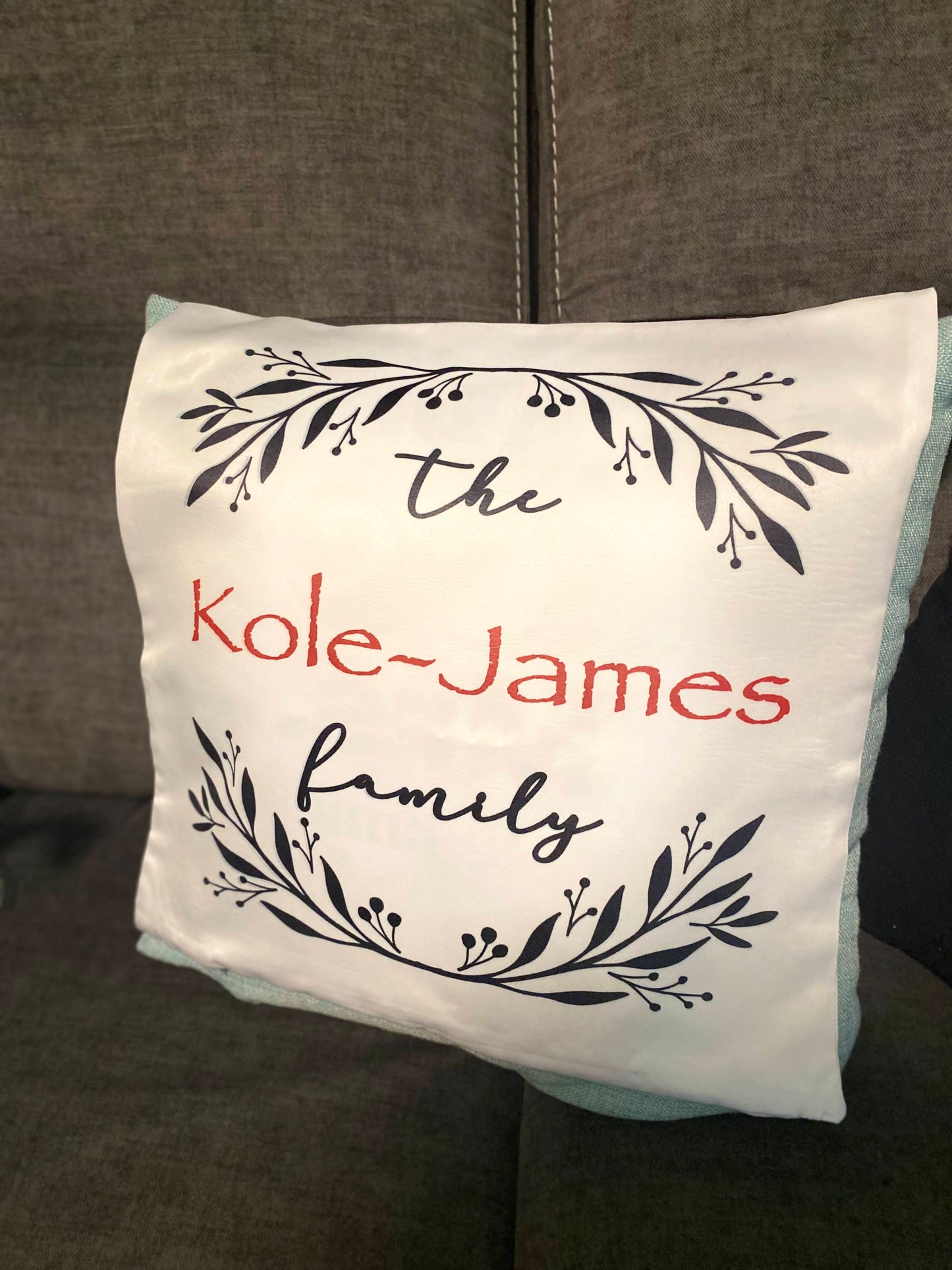 Family Monogram-Style Pillow/Pillowcase