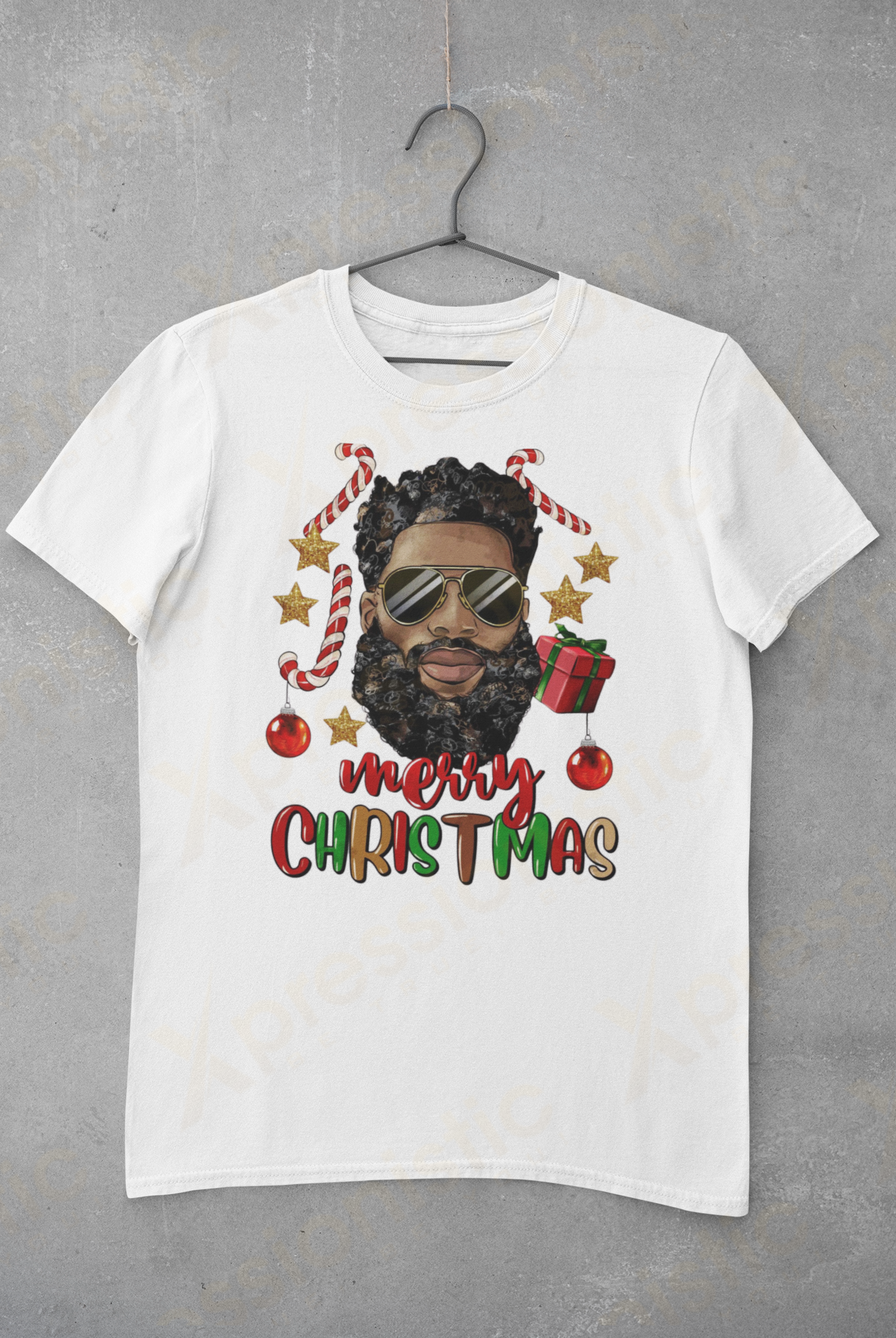 Man w/ Curls and Beard Christmas