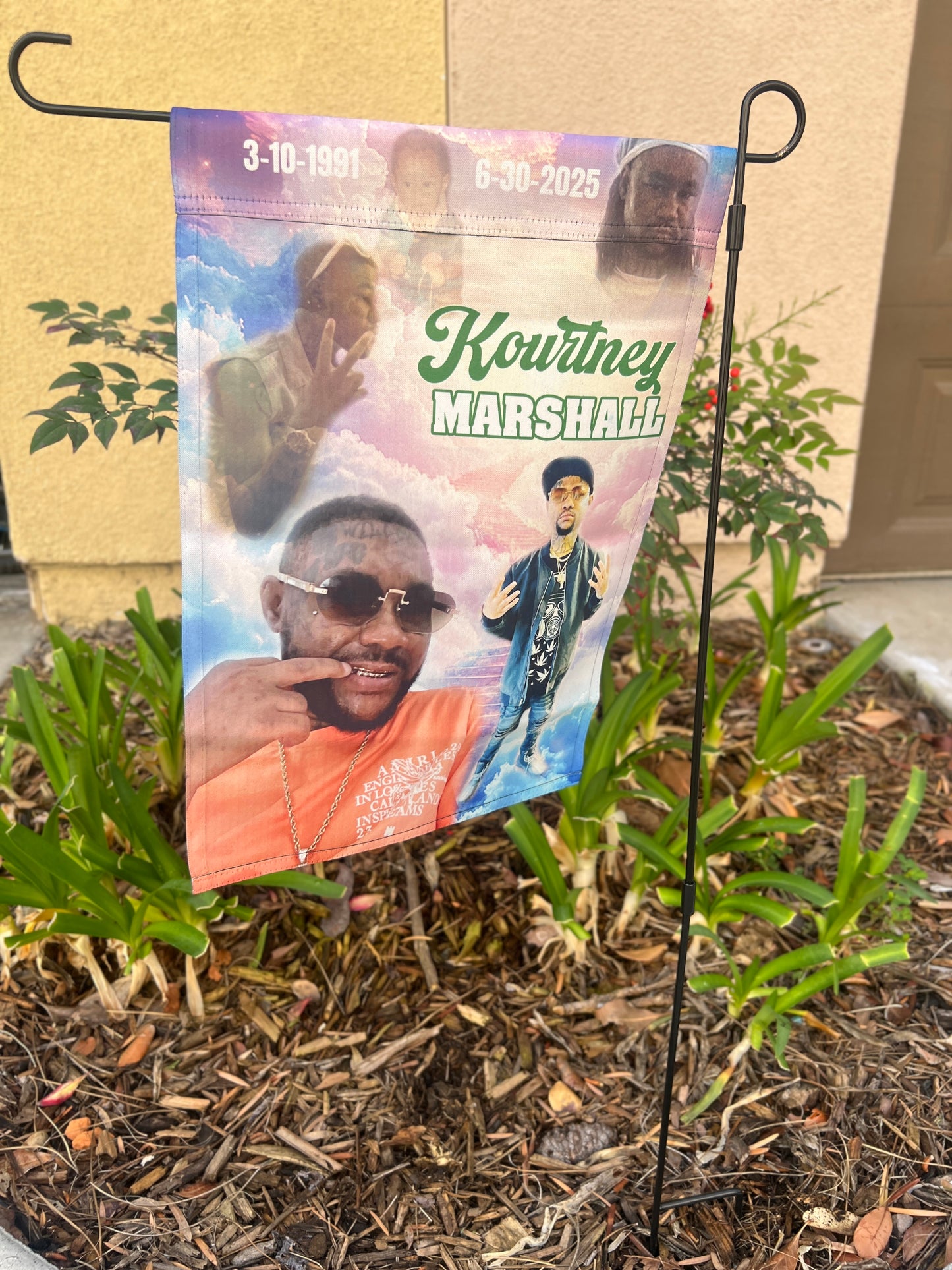 Custom Memorial Flag w/ Stand