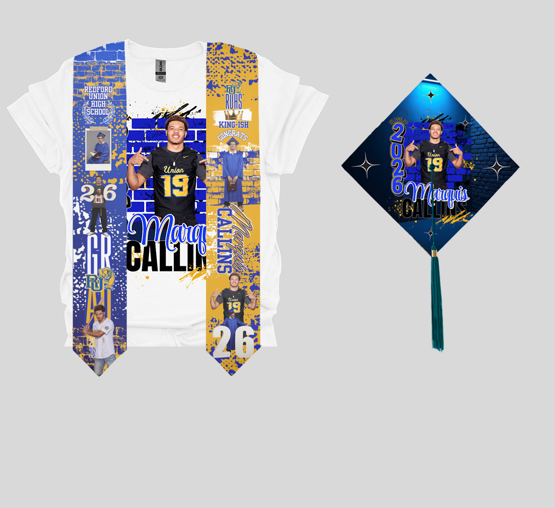 Grad VIP Set - Combo #2 (cap topper, stole and shirt) (Copy)