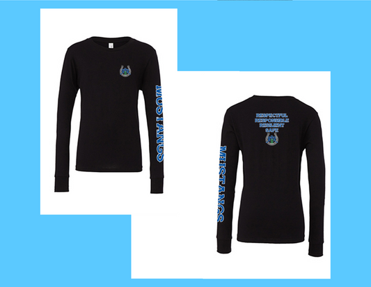 Horseshoe (Back) Black Long Sleeve